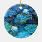 Water Lilies (blue) by Claude Monet セラミックオーナメント (裏面)