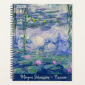  Water Lilies by Monet | Custom Text プランナー手帳 (正面)