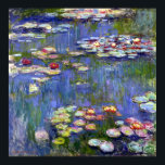 Water Lilies by Monet on Canvas Matte Poster ポスター<br><div class="desc">"Water Lilies" by French Impressionism artist Claude Monet,  1916. Claude Monet was one of the founders of French Impressionism painting.</div>