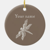 Water-lilies engraving セラミックオーナメント (裏面)