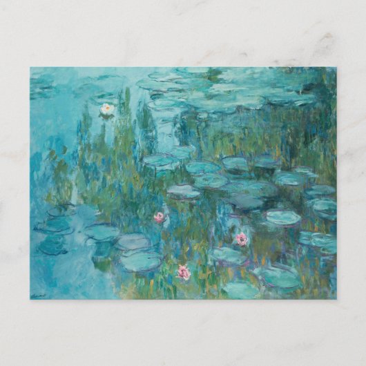 Water Lilies, Fine Art Oil Painting, Claude Monet ポストカード (正面)