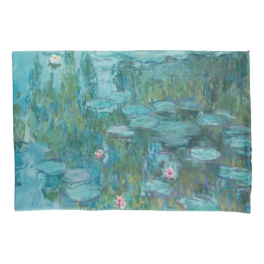 Water Lilies, Fine Art Oil Painting, Claude Monet 枕カバー (正面)