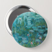 Water Lilies, Fine Art Oil Painting, Claude Monet 缶バッジ (正面&裏面)