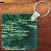 WATER LILIES IN GREEN POND by Claude Monet  キーホルダー (裏面)
