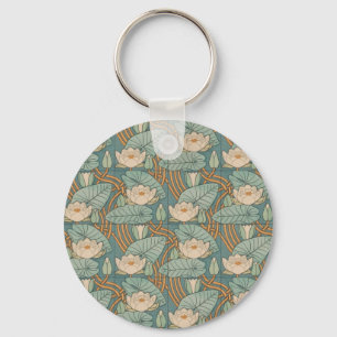 Water Lilies Lily Art Nouveau Nature キーホルダー