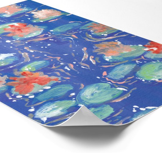 Water Lilies Print, Value Poster Paper (Matte) ポスター (角)