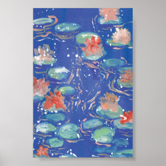Water Lilies Print, Value Poster Paper (Matte) ポスター