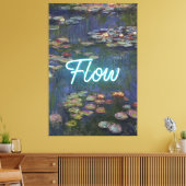 Water Lilies Remix – Neon “FLOW” Wall Art & Gifts キャンバスプリント (インサイチュ (リビング))