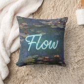 Water Lilies Remix – Neon “FLOW” Wall Art & Gifts クッション (ブランケット)