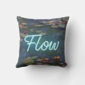 Water Lilies Remix – Neon “FLOW” Wall Art & Gifts クッション (裏面)