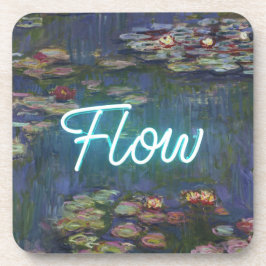 Water Lilies Remix – Neon “FLOW” Wall Art & Gifts コースター