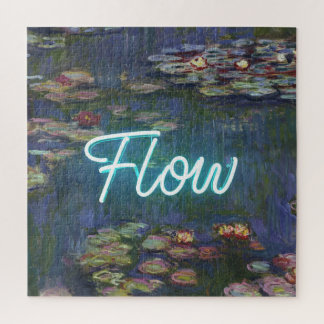 Water Lilies Remix – Neon “FLOW” Wall Art & Gifts ジグソーパズル