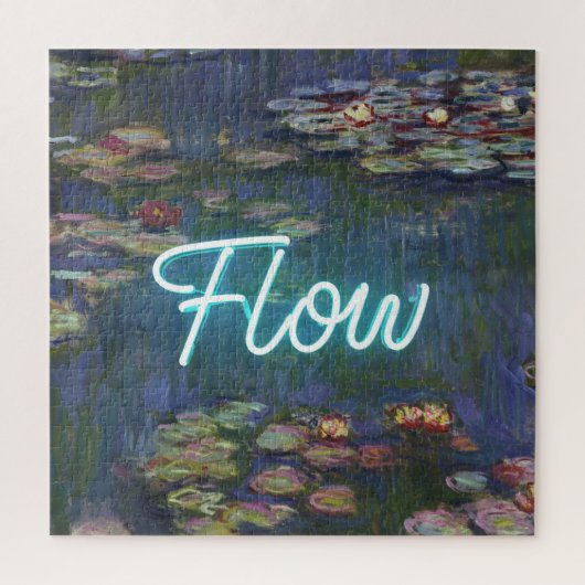 Water Lilies Remix – Neon “FLOW” Wall Art & Gifts ジグソーパズル (縦)