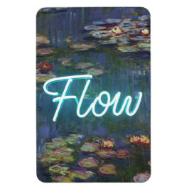Water Lilies Remix – Neon “FLOW” Wall Art & Gifts マグネット