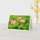 Water Lilyグリーティングカード カード (黄色い花)