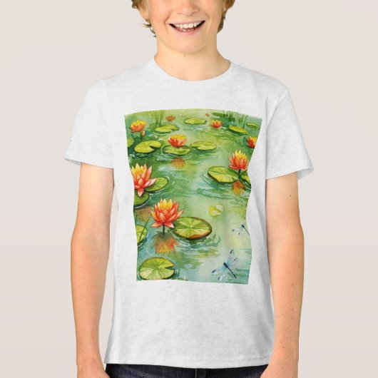  Water lily トライブレンドＴシャツ (正面)
