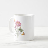 Water Lily Birth Month Flower コーヒーマグカップ (正面左)