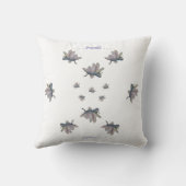 Water Lily Flower Maureen Girard Lotus Meditation クッション (裏面)