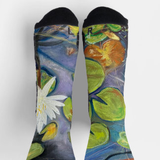 Water Lily in Bloom Socks ソックス