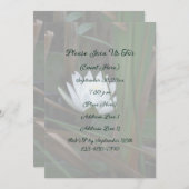 Water Lily Lotus Blossom Floral Invitation 招待状 (正面/裏面)