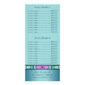 Water Lily mandala価格リストメニュー ラックカード (裏面)