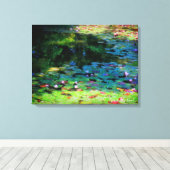 Water Lily Pond：Premium Canvas キャンバスプリント (インサイチュ (ウッドフロア))