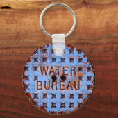Water Manhole Cover. Rustic. California キーホルダー (正面)