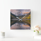 Water | Maroon Bells Colorado スクエア壁時計 (ホーム)