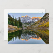 Water | Maroon Bells Lake Aspen Trees ポストカード (正面/裏面)