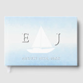 Water Meets Sky Watercolor Wedding ゲストブック (正面)