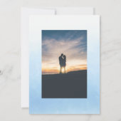 Water Meets Sky Watercolor Wedding サンキューカード (裏面)