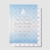 Water Meets Sky Watercolor Wedding ベラム紙招待状 (オフセット (招待状))