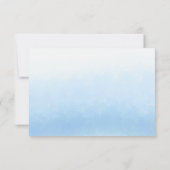 Water Meets Sky Watercolor Wedding 出欠カード (裏面)