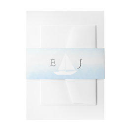 Water Meets Sky Watercolor Wedding 招待状ベリーバンド