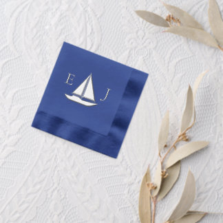 Water Meets Sky Watercolor Wedding 箔ナプキン