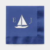 Water Meets Sky Watercolor Wedding 箔ナプキン (正面)