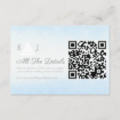 Water Meets Sky Watercolor Wedding Details エンクロージャーカード (正面)
