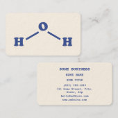 Water Molecular Chemical Formula 名刺 (正面/裏面)