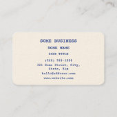 Water Molecular Chemical Formula 名刺 (裏面)