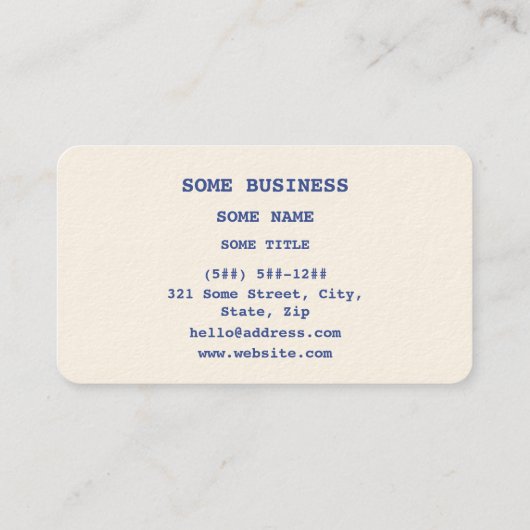 Water Molecular Chemical Formula 名刺 (裏面)