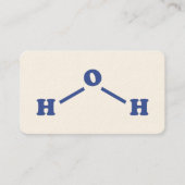 Water Molecular Chemical Formula 名刺 (正面)