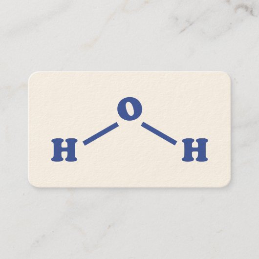 Water Molecular Chemical Formula 名刺 (正面)