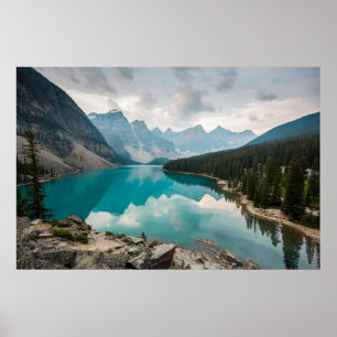 Water   Moraine Lake Alberta Canada ポスター