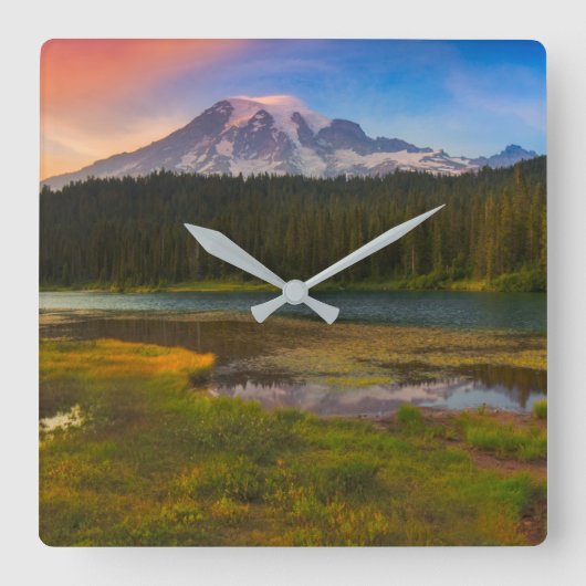 Water | Mt. Rainier National Park, Washington スクエア壁時計 (正面)