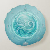 Water Oracle Orb – Flow of Intuition ラウンドクッション (裏面)