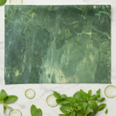 Water over Sea Grass II (Blue and Green)写真 キッチンタオル (折り畳み)