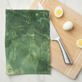 Water over Sea Grass II (Blue and Green)写真 キッチンタオル (四つ折り)