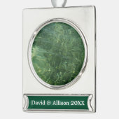 Water over Sea Grass II (Blue and Green)写真 シルバープレートバナーオーナメント (左)