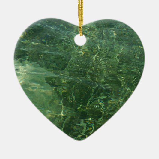 Water over Sea Grass II (Blue and Green)写真 セラミックオーナメント (正面)