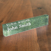 Water over Sea Grass II (Blue and Green)写真 デスクネームプレート (側面)